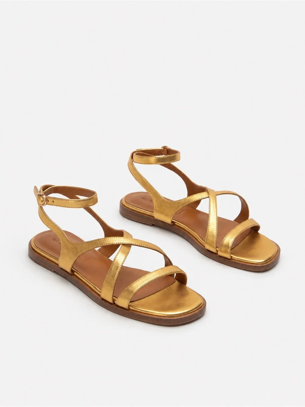 Clergerie Iluvia Metallic Gold Leather Sandals